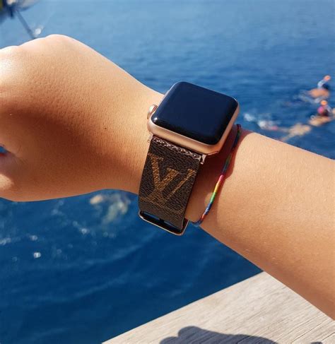 louis vuitton apple watch band rose gold